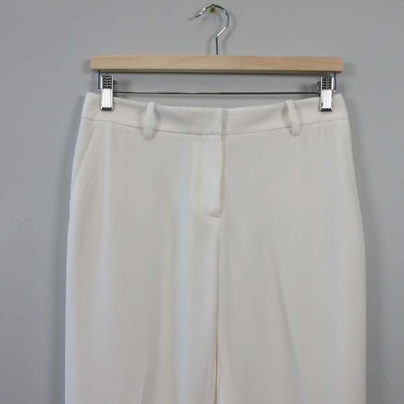 Lafayette 148 New York Clinton White Pants Career Cropped Trousers Womens 4 354 - Picture 2 of 14